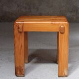 Stool design scandinavian sauna solid pine 1970