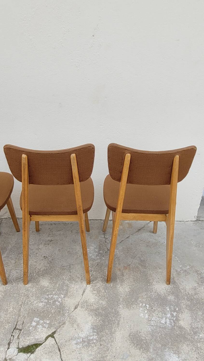 Series of 4 vintage chairs - 1950s