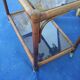 Vintage bamboo rolling trolley