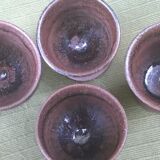 Teapot and ceramic cup signed JP