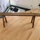 Antique wooden farm bench