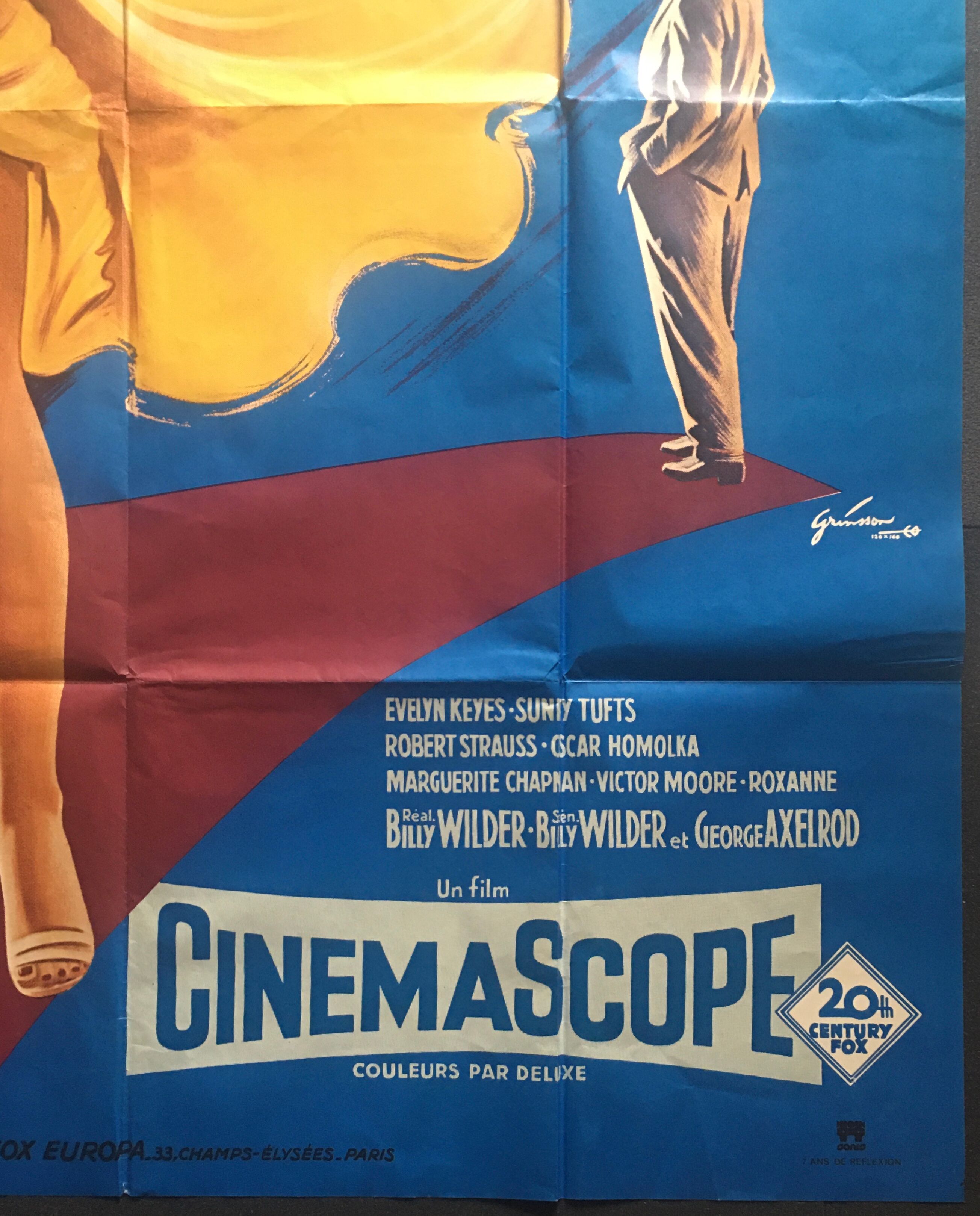 The Seven Year Itch - original French poster - 1970s