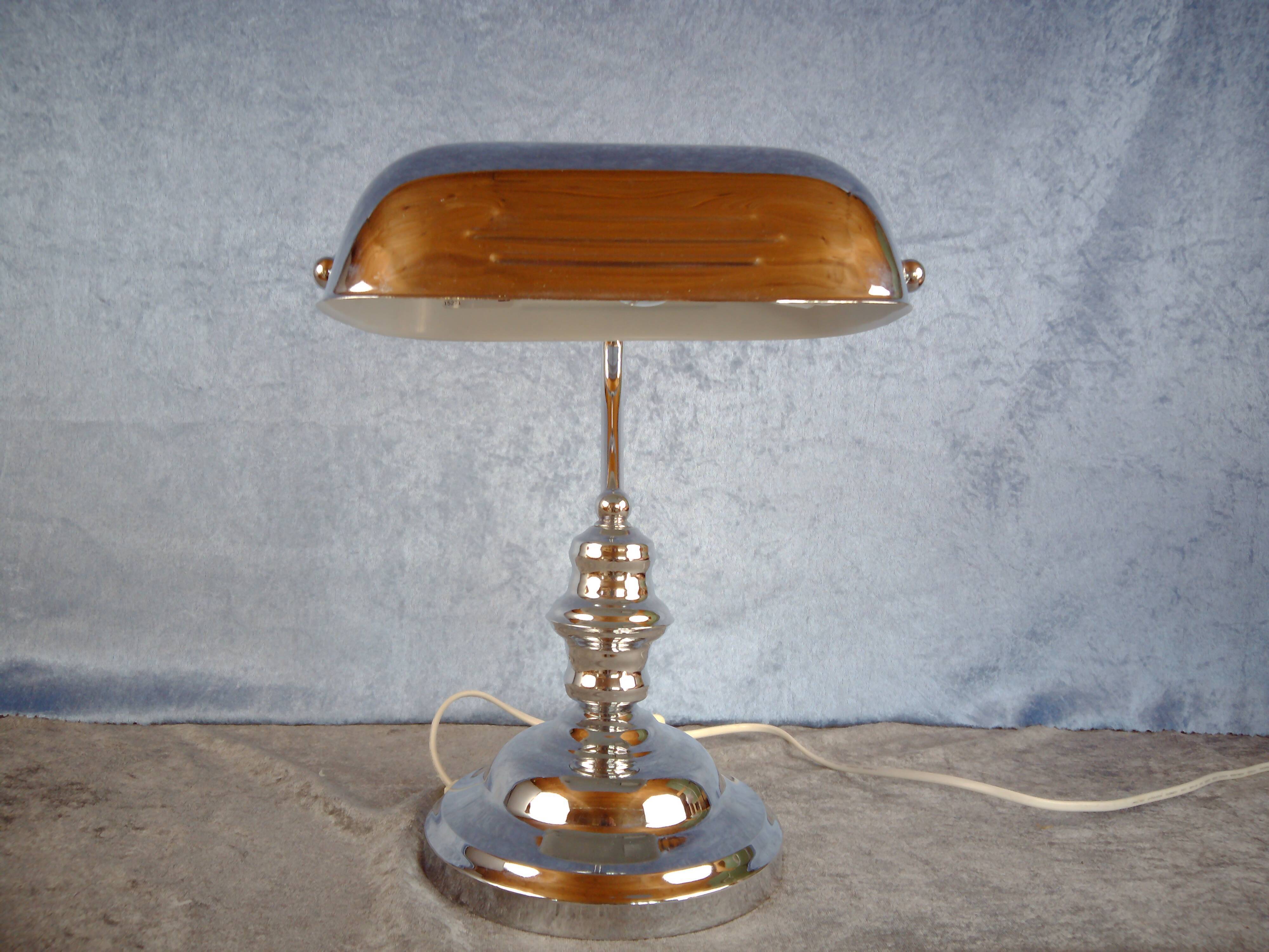 Bankers desklamp in chrome, IKEA, 1980's