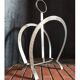Porte-revues vintage en acier inoxydable brillant