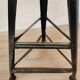 Vintage Industrial Bar Stool: ROWAC Era Style, Metal Base, Wood Seat