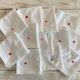Lot de 12 serviettes damassées brodées à la main - 48x48 cm - Coton
