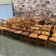 Lot of 50 mismatched bistro chairs french Restaurant THonet curved wood