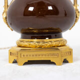 Pair of lamps in porcelain and bronze circa 1880