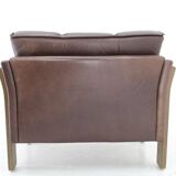 1970s Brown Leather armchair, Denmark