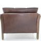 Fauteuil en cuir marron des années 1970, Danemark