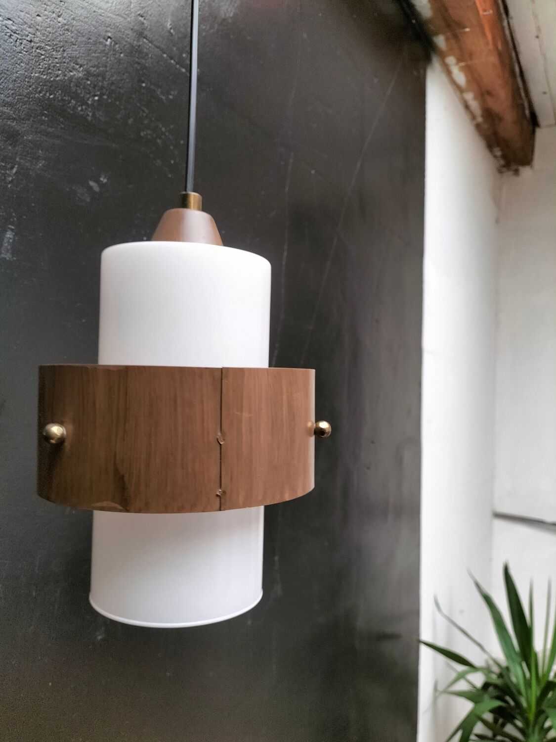 Vintage glass pendant light