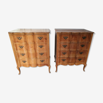 Paire de commodes style Louis XVI