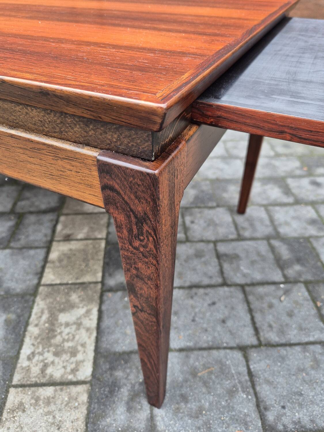 Extendable coffee table in rosewood, Danish vintage 1960s