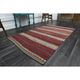 1970s Vintage Turkish Oushak Handmade Wool Cotton Red Runner Rug 125x205