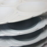 4 plates with blue oyster Sarreguemines