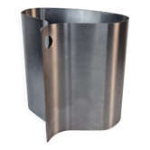 Stainless steel wastebasket by Xavier Féal for Inox Industrie.