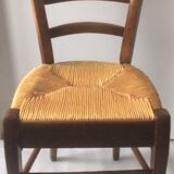 Wooden farm chairs pair