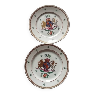 Two armorial plates