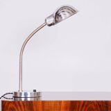 Restored Bauhaus Table Lamp, New Electrification, Chrome, Czech, 1930s