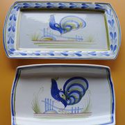 Henriot Quimper vintage numbered asparagus dishes