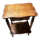 Side table, carved wood, 1900, with drawer.