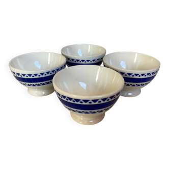 Four mini bowls Boch Frères Keramis Belgium BFK