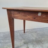 Antique rustic farmhouse table in solid oak, circa 1900s - 84cm