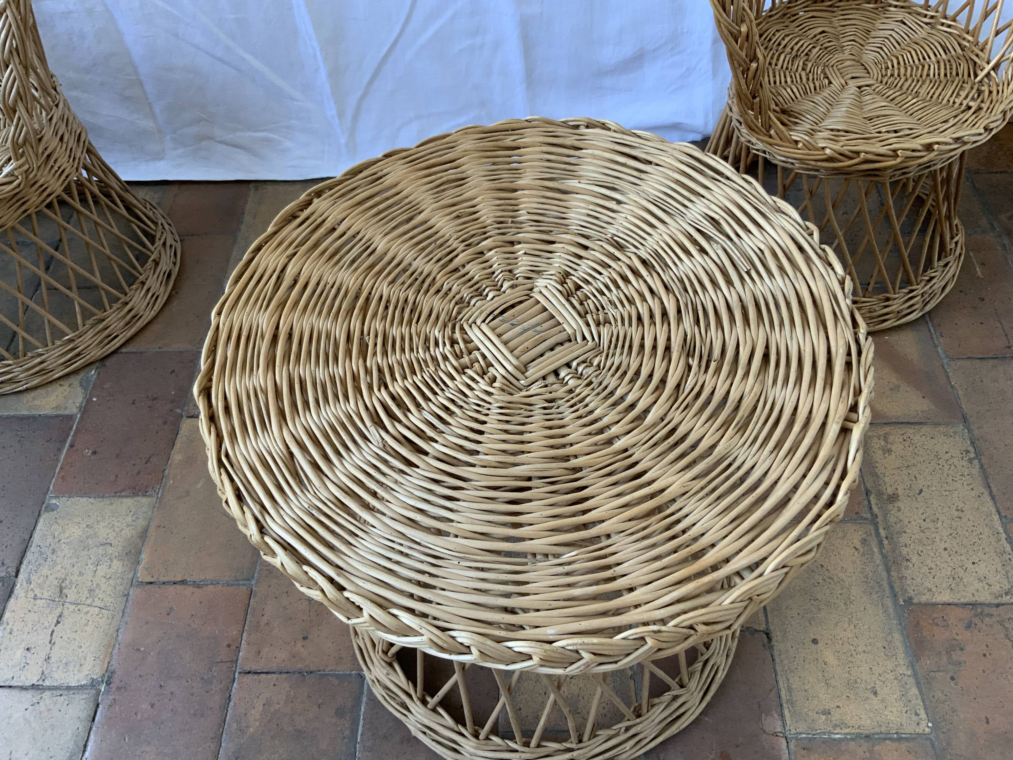 Wicker children's living room