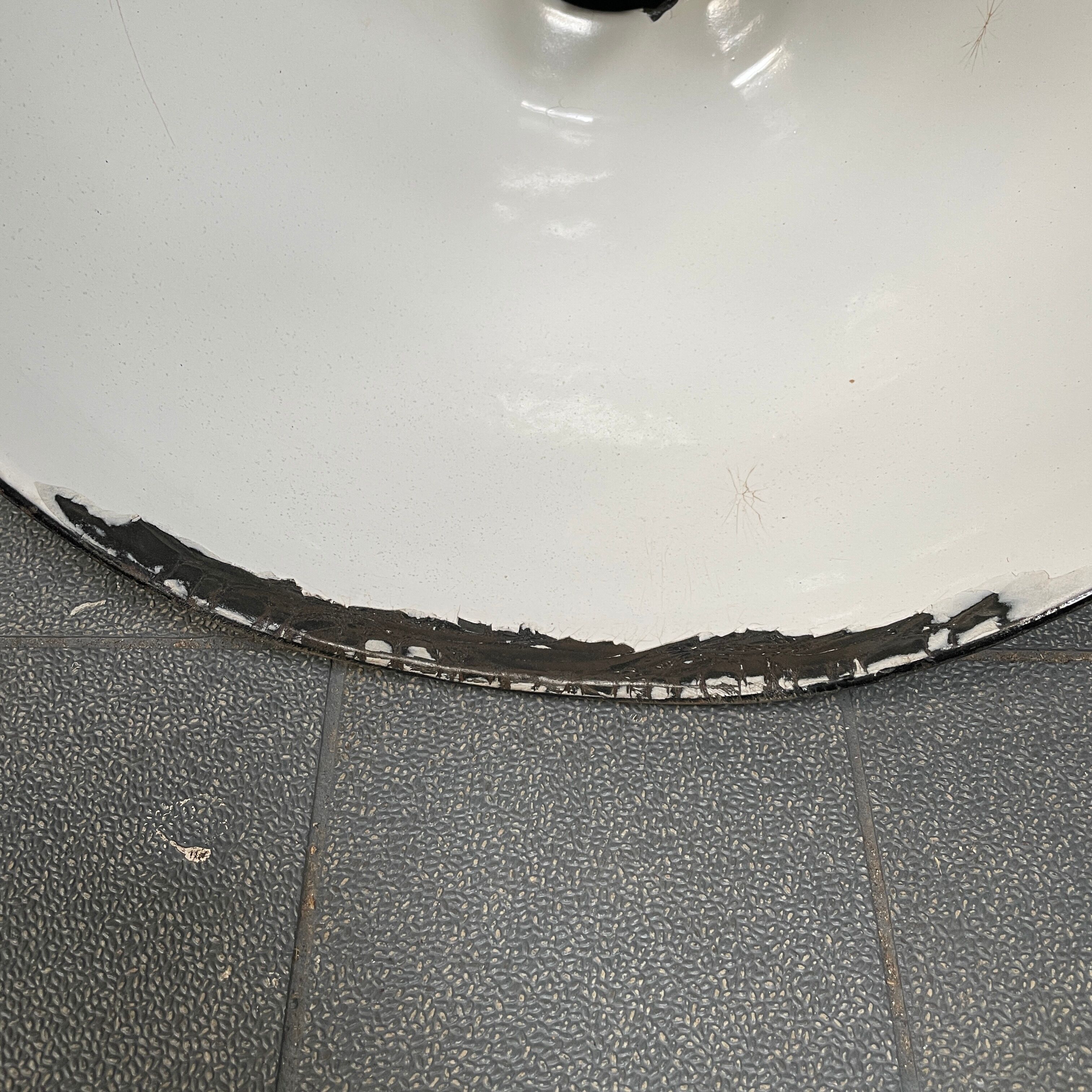 Black enamel Bauhaus factory lamp from Industria Rotterdam