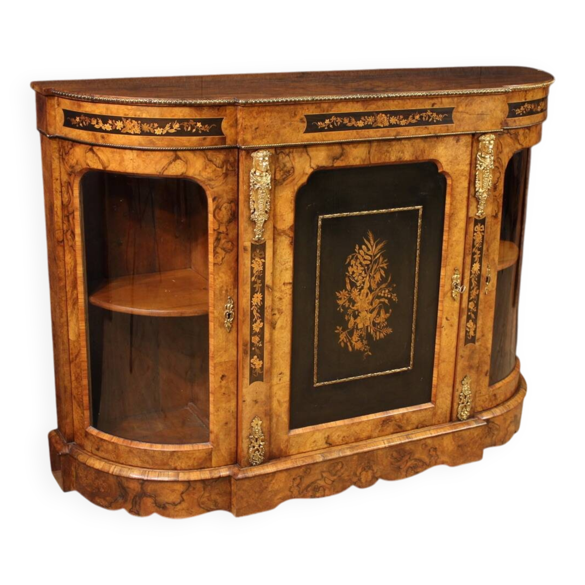 20th century English inlaid sideboard