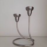Georg Jensen brushed stainless steel candlestick