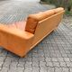 Danish Modern Mid Century Vintage Cognac Leather Sofa