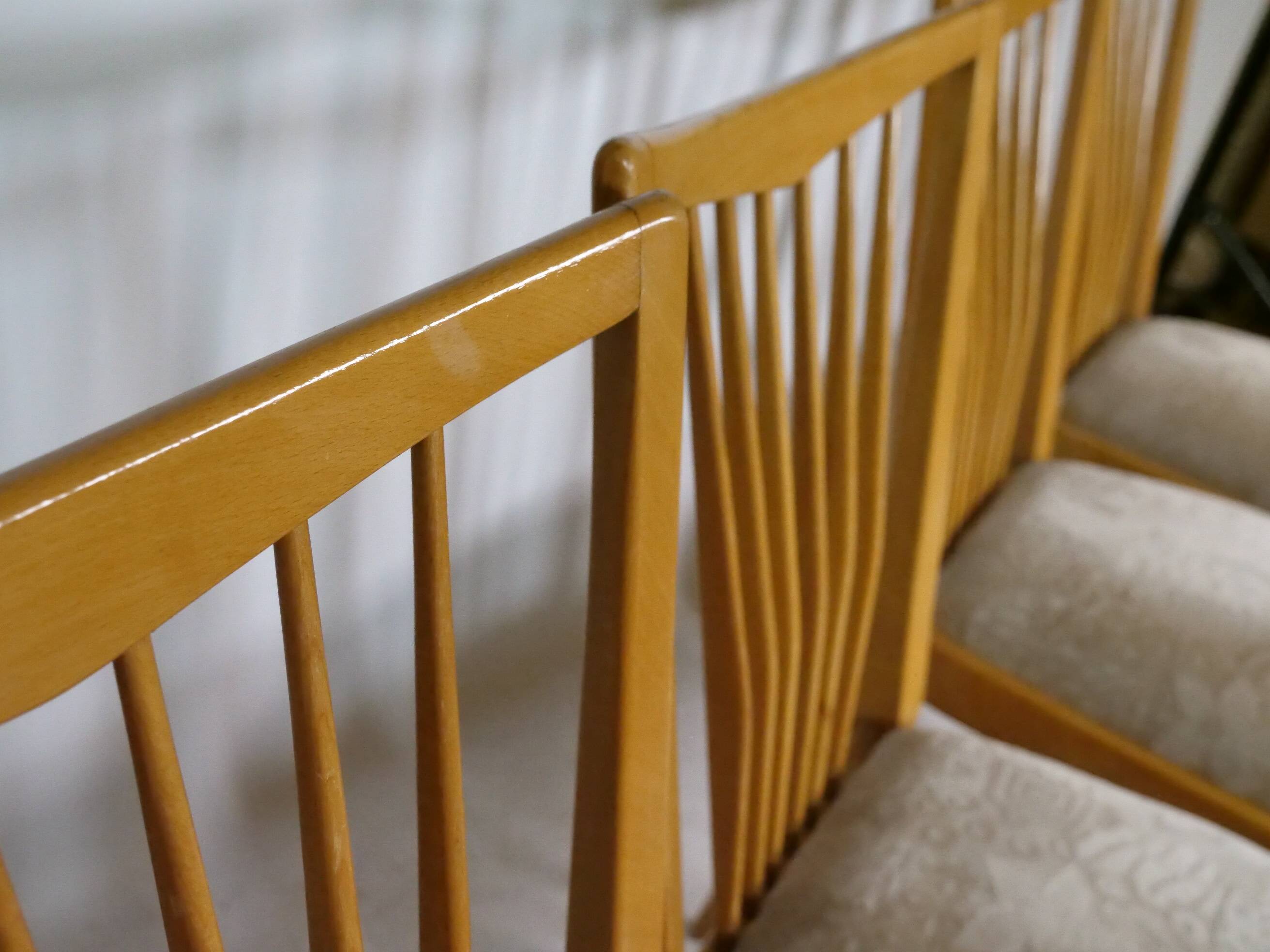 Mid-Century Design Wooden Dining Chairs, Set of 4, 1960s