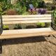 Old "Jardins de Paris" bench in Art Nouveau style (restored)