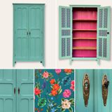 Parisian wardrobe art deco panel 1940