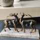Art Deco Bookends Pair / Antelopes / Regule / Marble