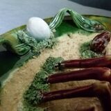 Barbotine earthenware plate