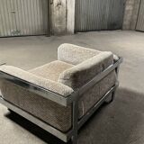 Chrome armchair in the style of Willy Rizzo