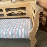 Antique Continental Pine Settle Bench sofa