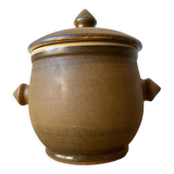 Handcrafted stoneware pot signed François Chapuis