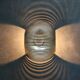 Vintage modernist stainless steel wall or table lamp