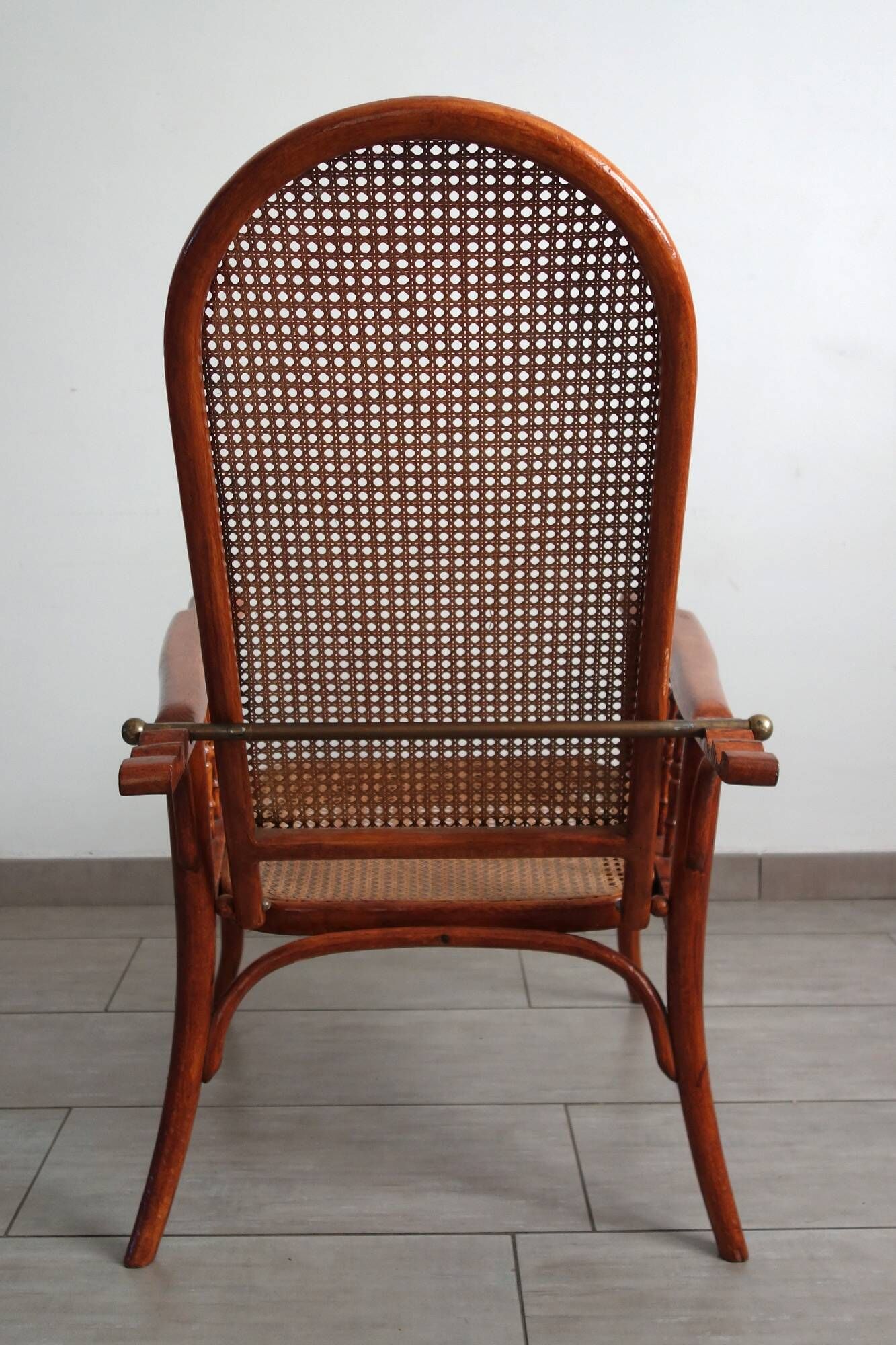 Fauteuil à crémaillère Fischel vers 1900