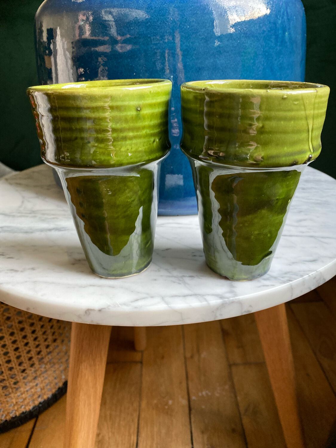 2 Tamegroute light green cups