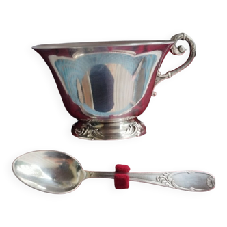Baptism box cup and spoon in silver 925