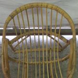 Children's rattan/bamboo shell armchair