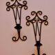 Pair of vintage black metal sconces