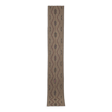 Tapis vintage turc de oushak tissé à la main 55x376  cm