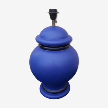 Pied de lampe bleu  H54 cm