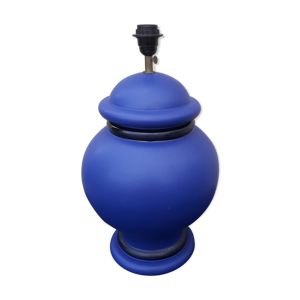 Pied de lampe bleu H54 cm