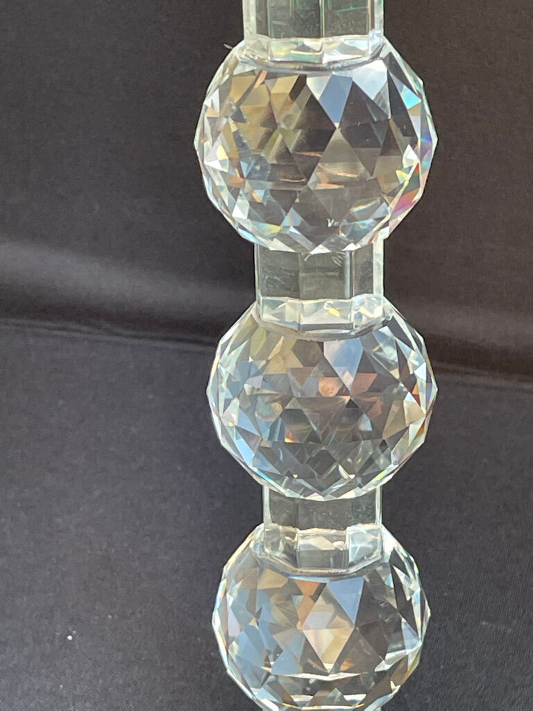 Candle holders - glass or cut crystal